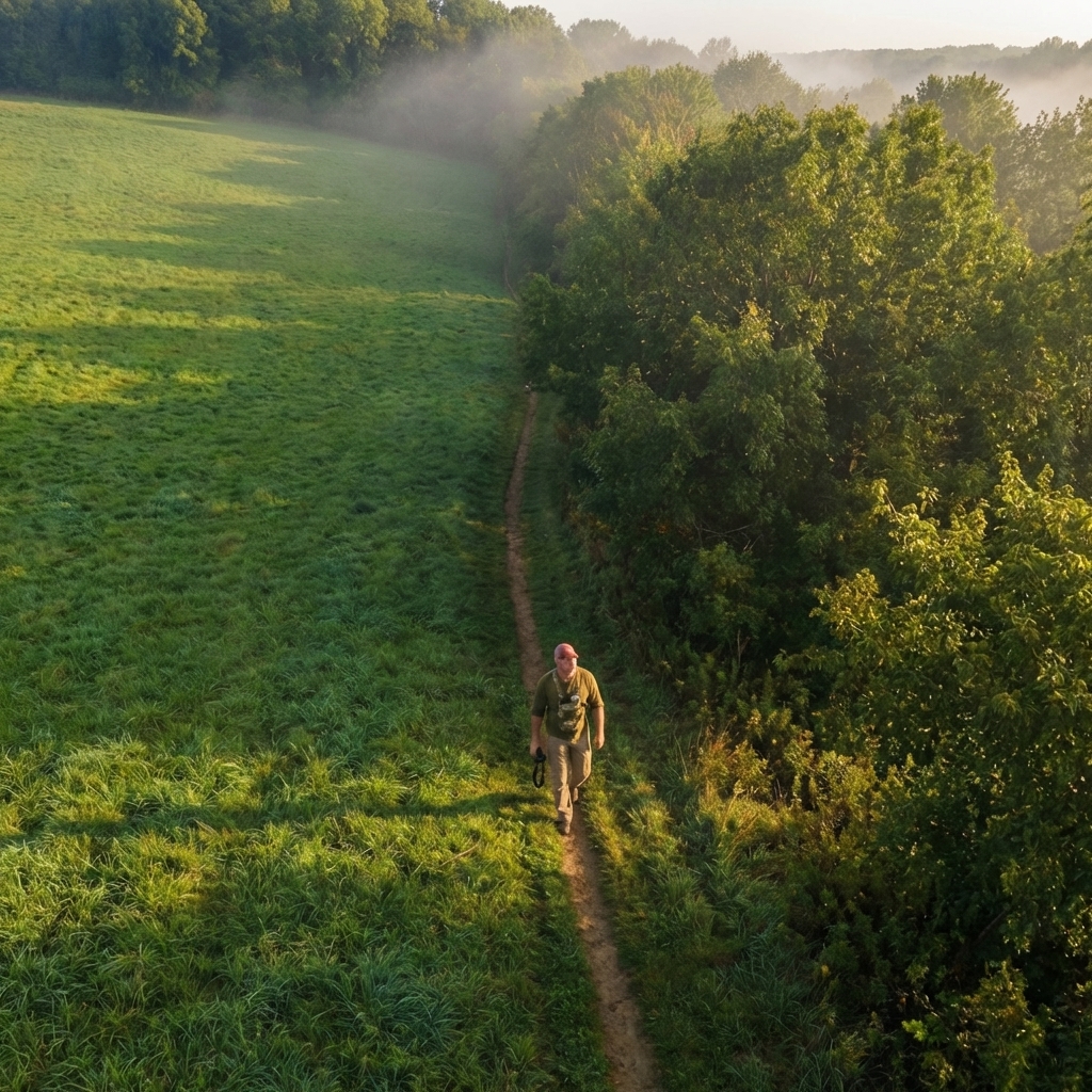 Morning trail with mist